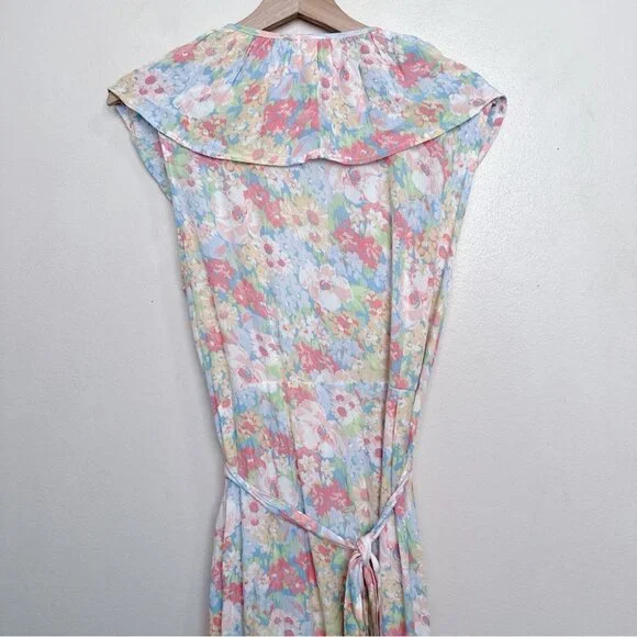 Joe Fresh Pastel Floral Ruffle Midi Dress - Picture 10 of 12